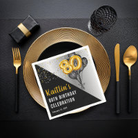 Globos Elegante Negro | Fiesta de los 80 Años de O
