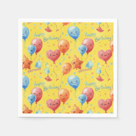 Servilleta De Papel Globos Feliz cumpleaños, de Natasha Us