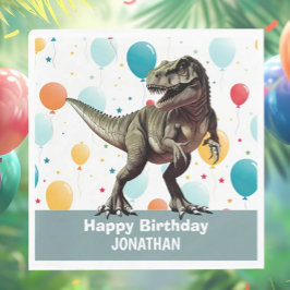 Servilleta De Papel Globos Fiestas de Dinosaurios