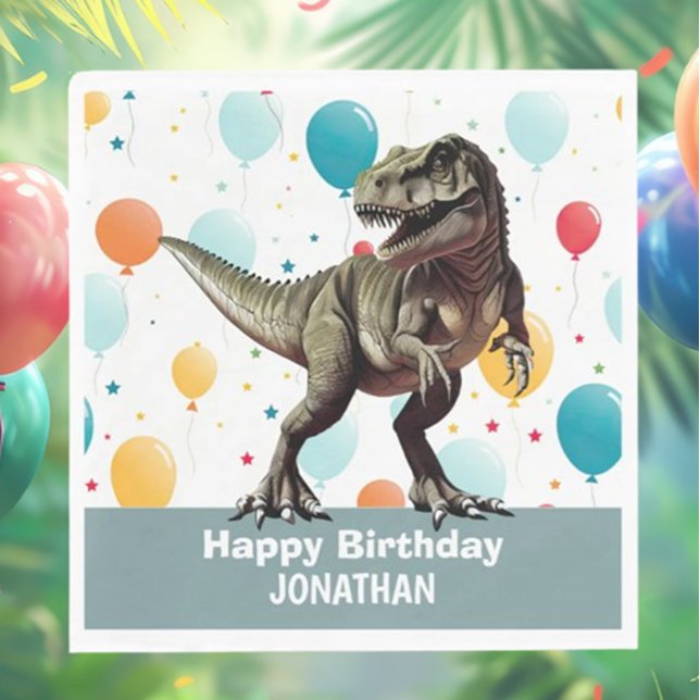 Servilleta De Papel Globos Fiestas de Dinosaurios (Jurassic Birthday Party!)