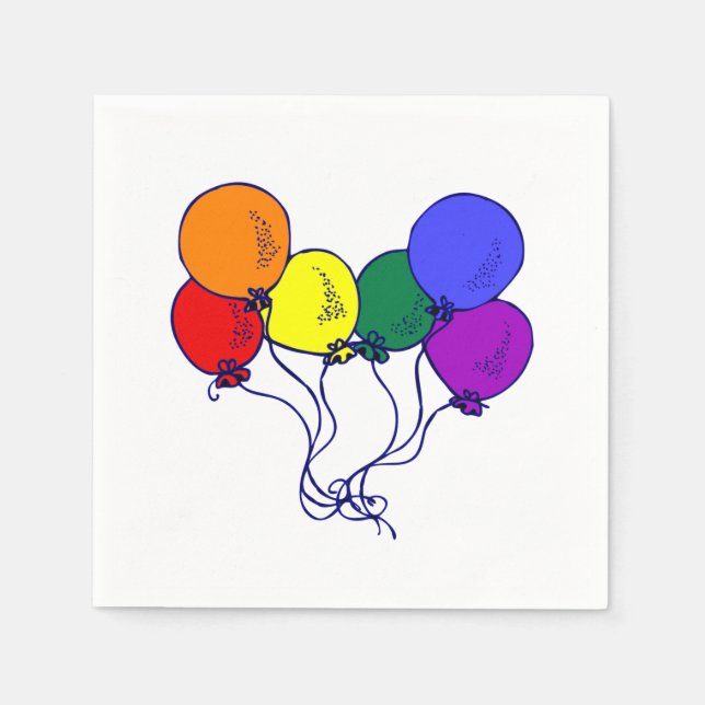Servilleta De Papel Globos LGBT (Anverso)