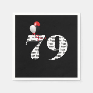 Servilleta De Papel Globos para la fiesta de cumpleaños número 79