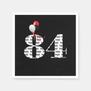 Servilleta De Papel Globos para la fiesta de cumpleaños número 84