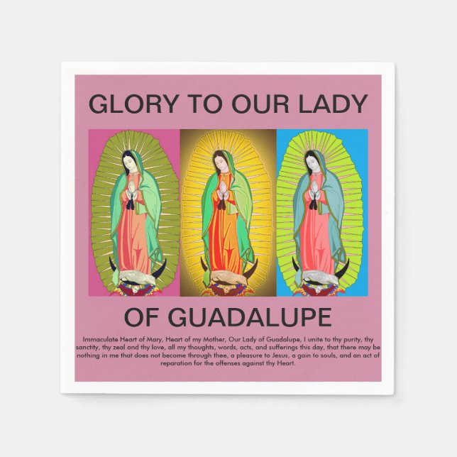 Servilleta De Papel gloria a nuestra dama de guadalupe (Anverso)