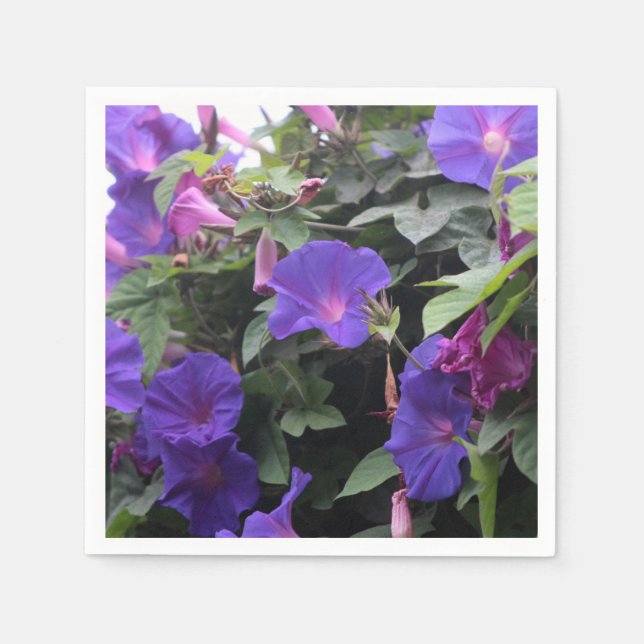 Servilleta De Papel Glorias de primavera en azul (Anverso)