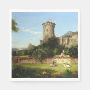 Servilleta De Papel Glorioso pasado (Castillo medieval y Caballeros Jo