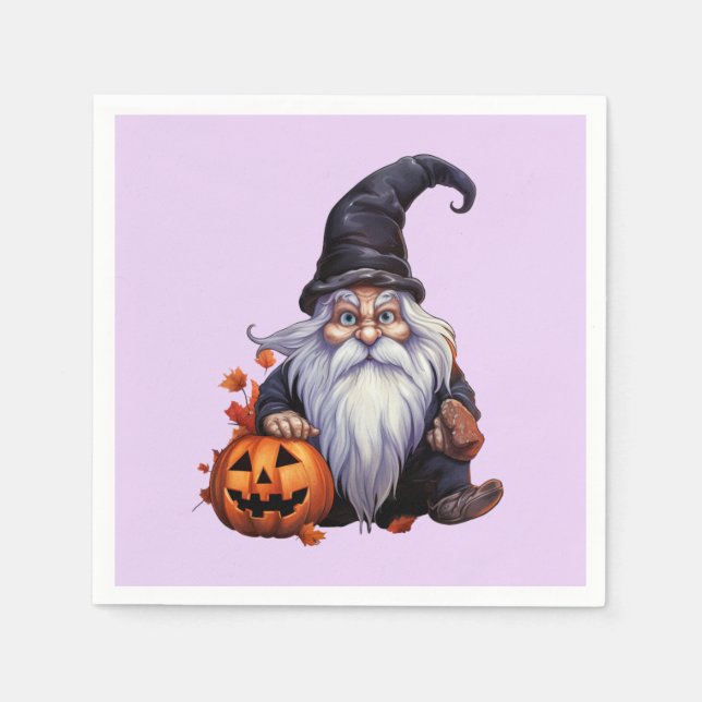 Servilleta De Papel Gnom gnome Halloween (Anverso)