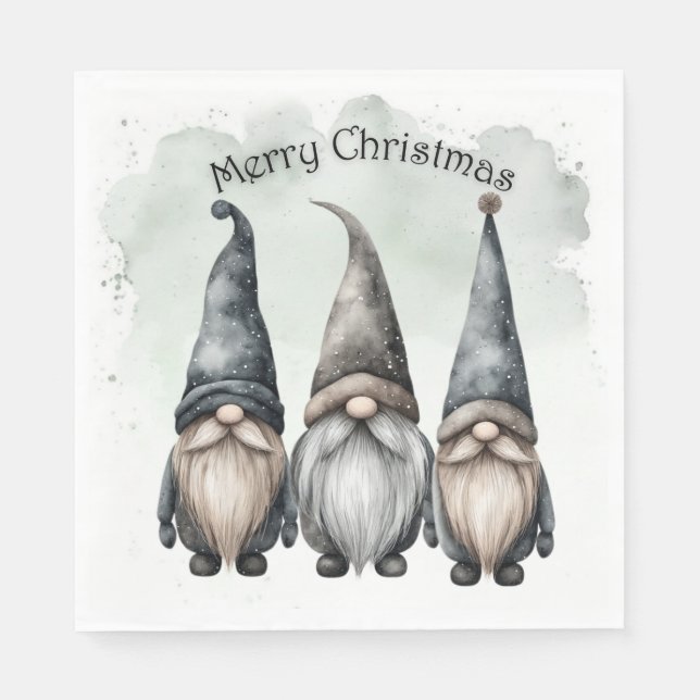 Servilleta De Papel Gnome Christmas Napkins (Anverso)