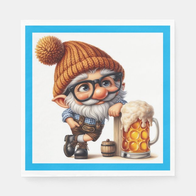 Servilleta De Papel Gnome de cerveza Oktoberfest (Anverso)
