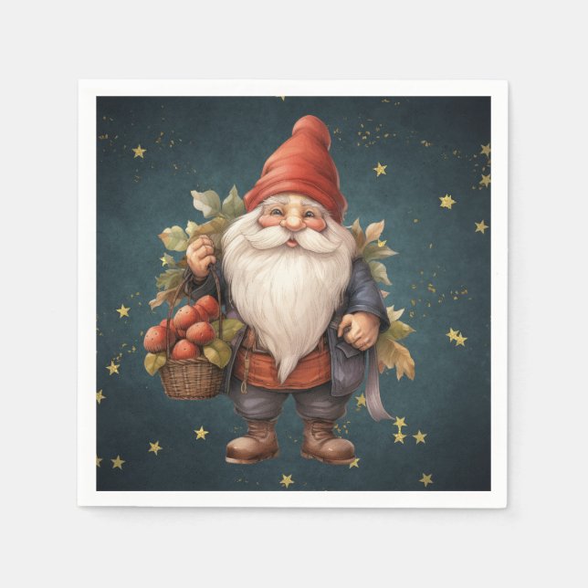 Servilleta De Papel Gnome de Navidad bonito (Anverso)
