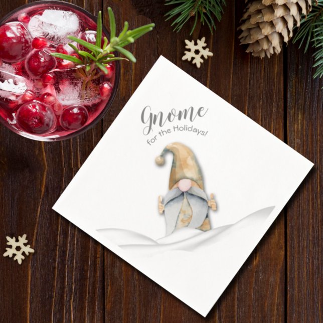 Servilleta De Papel Gnome de navidades para las vacaciones (Subido por el creador)