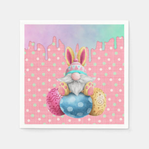 Servilleta De Papel Gnome de Pascua Polkadot Huevos Gigantes