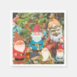 Servilleta De Papel Gnome Garden