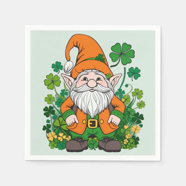 Servilleta De Papel Gnome irlandés (Anverso)
