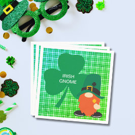 Servilleta De Papel Gnome Shamrock St Patricks Coctel Standard