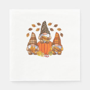Servilleta De Papel Gnomes de Acción de Gracias, caídas, otoño de Gnom