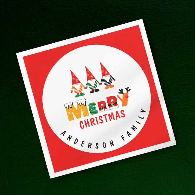 Servilleta De Papel Gnomes extravagantes Navidades coloridos (Subido por el creador)