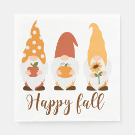 Servilleta De Papel Gnomes Happy Fall