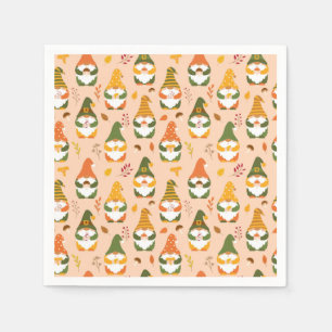 Servilleta De Papel Gnomes otoñales en el patrón forestal