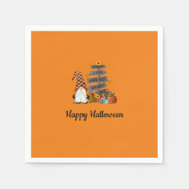 Servilleta De Papel Gnomos de Halloween, Naranja, Fiesta de Halloween 