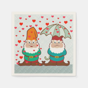 Servilleta De Papel Gnomos felices y gruñones