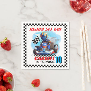Servilleta De Papel Go Kart Racing Birthday - Racing cars