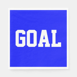 Servilleta De Papel GOAL White Athletic Text On Bright Royal Blue