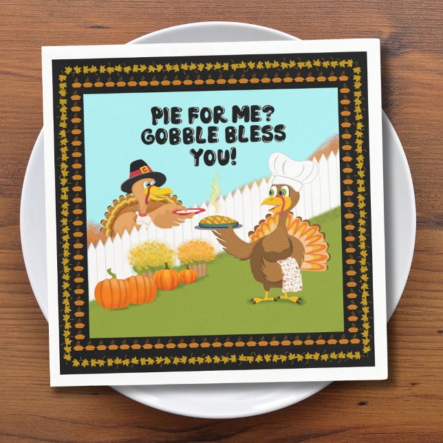 Servilleta De Papel Gobble Bendiciones Amigos del Día de Acción de Gra (Subido por el creador)