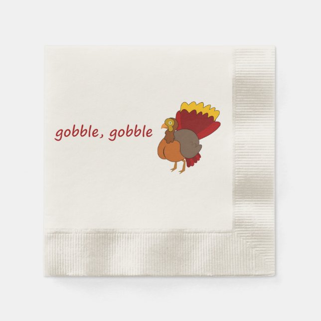 Servilleta De Papel gobble, gobble (Anverso)