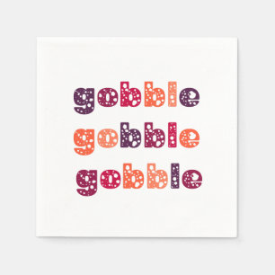 Servilleta De Papel Gobble Gobble Gobble Acción de Gracias