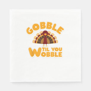 Servilleta De Papel Gobble hasta que tambalearás Acción de Gracias Tur