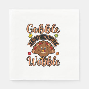 Servilleta De Papel Gobble hasta que tambalees a la familia turca de A