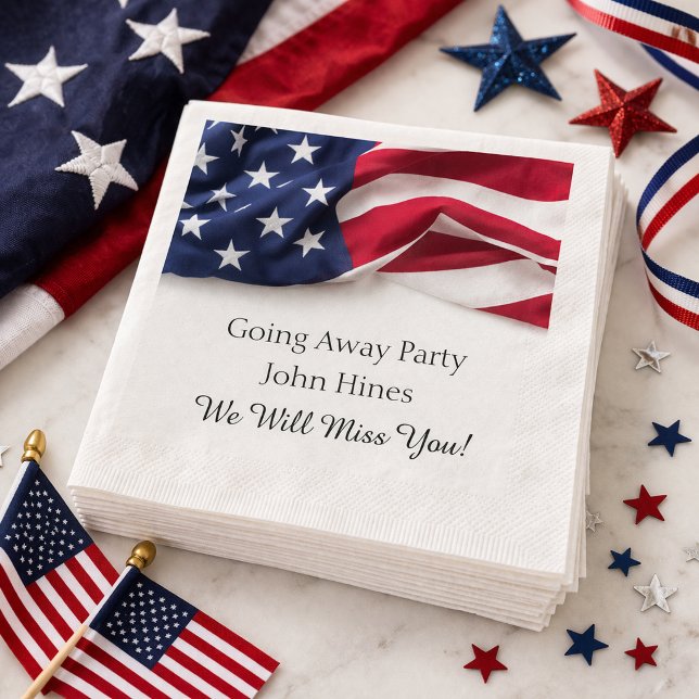 Servilleta De Papel Going Away Party USA Flag Military Send Off (Subido por el creador)