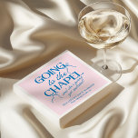 Servilleta De Papel Going to the Chapel Bachelorette Weekend<br><div class="desc">The Going to the Chapel Bachelorette Collection blends playful charm with classic bridal style. Featuring a soft pink background paired with bold blue typography, this suite captures the excitement of a bride-to-be heading down the aisle. Delicate bow illustrations and a mix of elegant serif and flowing script fonts add a...</div>