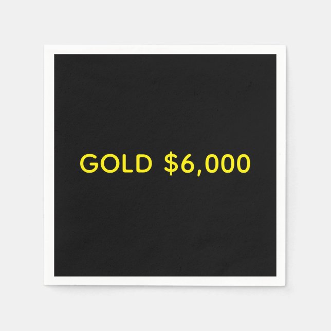 Servilleta De Papel Gold $6,000 Market Celebration (Anverso)