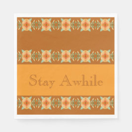 Servilleta De Papel Gold Browns With Peach Artsy