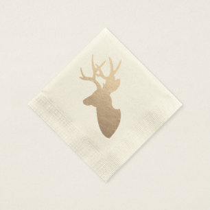 Servilleta De Papel Golden Deer Silhouette