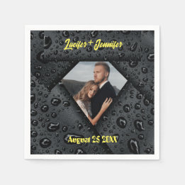 Servilleta De Papel Golden Diamond Modern Elegant Customized Wedding