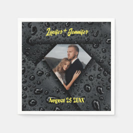 Servilleta De Papel Golden Diamond Modern Elegant Customized Wedding