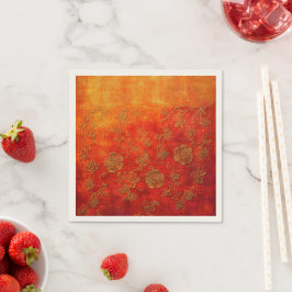 Servilleta De Papel Golden Ember Floral Batik
