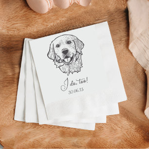 Servilleta De Papel Golden I Do Too Dog Personalizado Cocktail Napkin