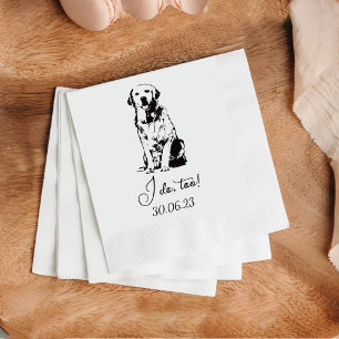 Servilleta De Papel Golden I Do Too Dog Personalizado Cocktail Napkin