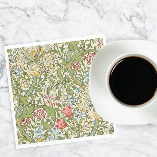 Servilleta De Papel Golden Lily William Morris Floral (Subido por el creador)