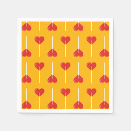 Servilleta De Papel Golden Love Suckers Red