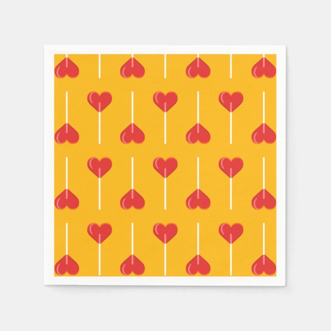 Servilleta De Papel Golden Love Suckers Red (Anverso)