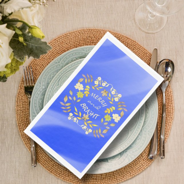 Servilleta De Papel GOLDEN MERRY Y BRIGHT personalizado (Subido por el creador)