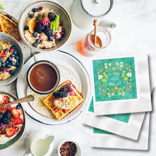 Servilleta De Papel GOLDEN MERRY Y BRIGHT personalizado (Subido por el creador)