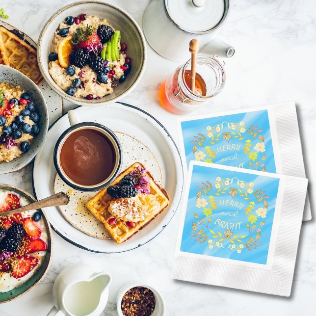 Servilleta De Papel GOLDEN MERRY Y BRIGHT personalizado (Subido por el creador)