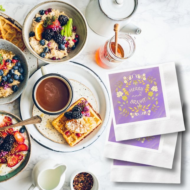 Servilleta De Papel GOLDEN MERRY Y BRIGHT personalizado (Subido por el creador)