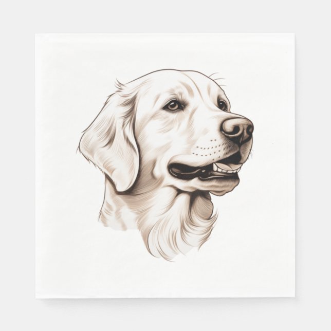 Servilleta De Papel Golden Retriever 2 (Anverso)